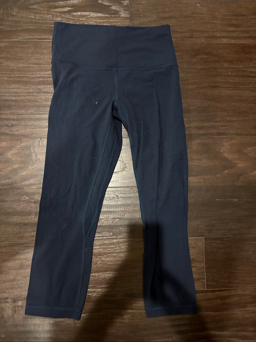 Lululemon Cropped High-Waist Navy Leggings